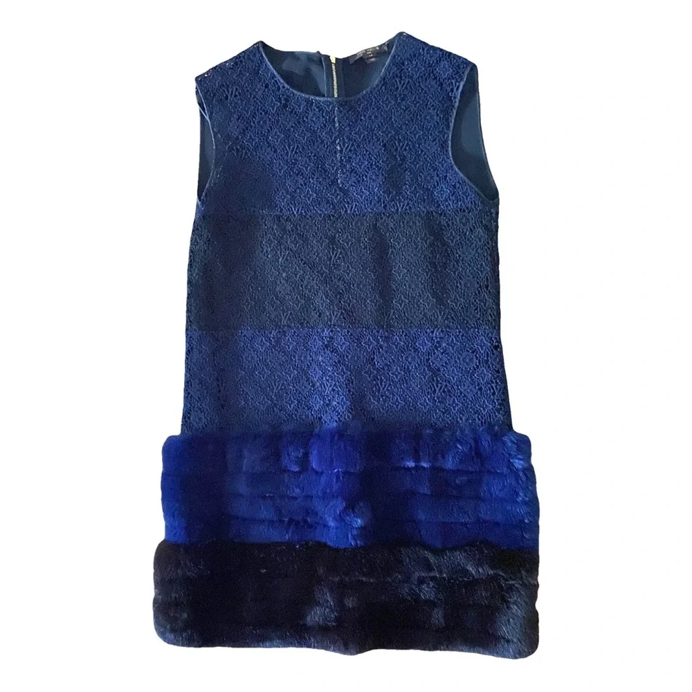 Louis Vuitton lace and mink dress